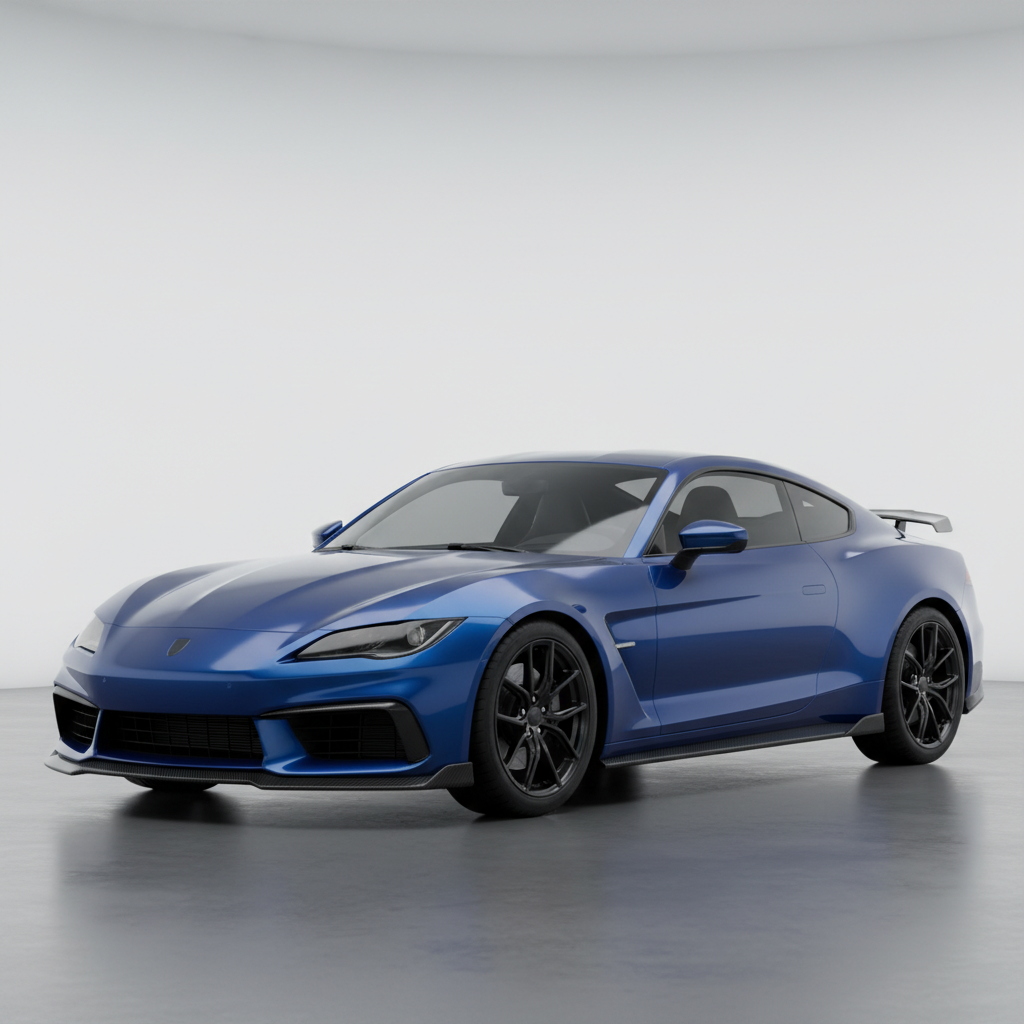 Sports coupe with clean aero components